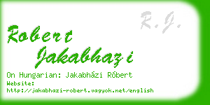 robert jakabhazi business card