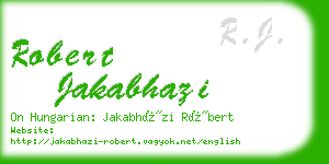 robert jakabhazi business card